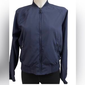 Athleta Amalfi bomber lightweight jacket, navy color